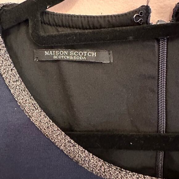 Maison Scotch Scotch & Soda Blue Long Sleeve Panel Dress 2 - Picture 4 of 8